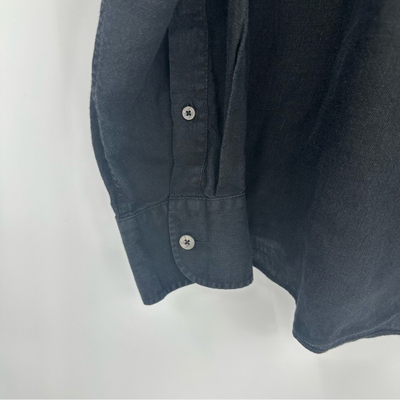 UNTICKit Wrinkle Resistant Linen Cabardes Black Long Sleeve Mens Size XXX Large - Picture 8 of 12